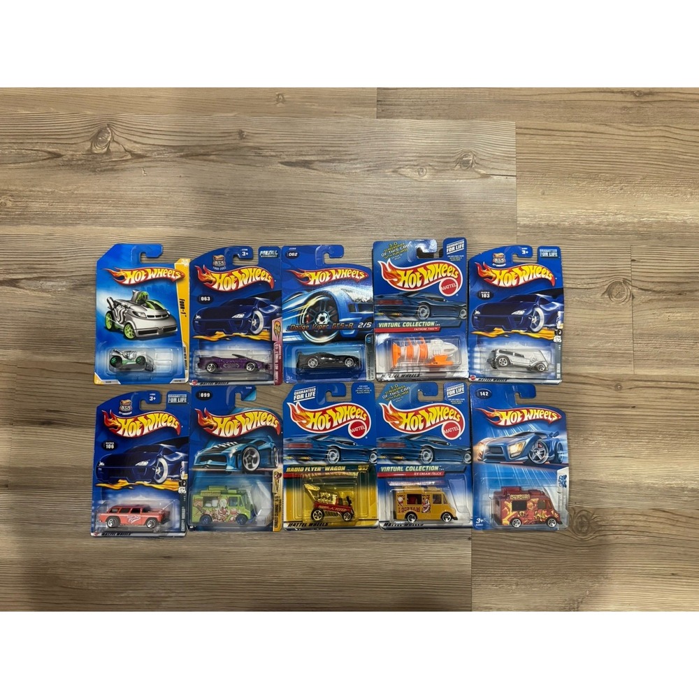 Hot Wheels Lot 10 Sealed 1998-2009 Viper Camaro Tropicool Radio Flyer 1:64